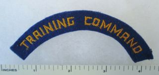 Ww2 Era Vintage Us Army Air Force Training Command Arc Tab Felt Patch