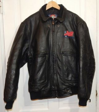 Polaris Vintage Leather Snowmobile Jacket Coat Men 