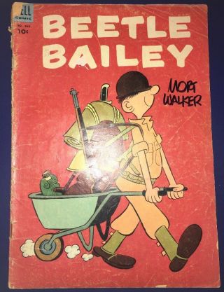 Dell (469) 1953 Beetle Bailey 1 Issue Signed By Mort Walker - Ultra Rare