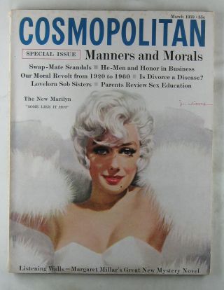 Cosmopolitan 03/59 Cv Jon Whitcomb Marilyn Monroe Photos Vintage Us Ship