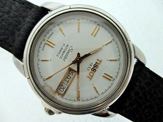 VINTAGE TISSOT VISODATE SEASTAR MENS SS AUTO THICK LUGS DAY DATE DW807 WATCH $1 4