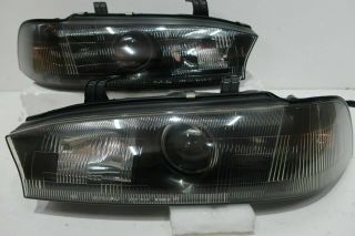 93 - 99 Jdm Rare Subaru Legacy Bg5 Bd5 Black Projector Headlights Lamps Lights Oem