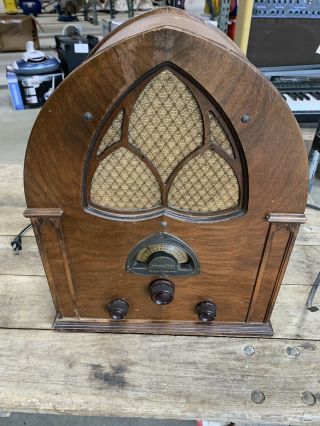 Vintage Atwater Kent - Heterodyne Antique Tube Radio Model 84 Cathedral