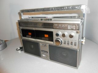 Vintage Emerson CTR944 Dual Cassette AM/FM Stereo Portable Boombox Radio 2