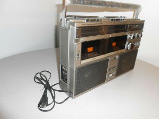 Vintage Emerson CTR944 Dual Cassette AM/FM Stereo Portable Boombox Radio 3