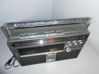 Vintage Emerson CTR944 Dual Cassette AM/FM Stereo Portable Boombox Radio 4