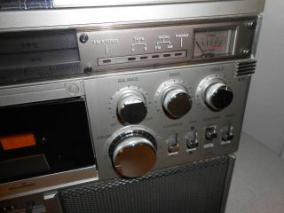 Vintage Emerson CTR944 Dual Cassette AM/FM Stereo Portable Boombox Radio 5