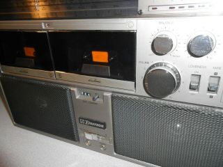 Vintage Emerson CTR944 Dual Cassette AM/FM Stereo Portable Boombox Radio 6