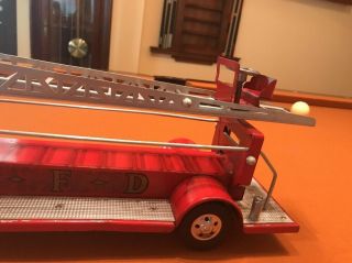 Vtg 1950 ' S TONKA PRESSED STEEL AERIAL LADDER TFD FIRE ENGINE TRUCK No.  5 5