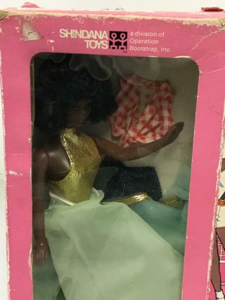Vintage 1972 Shindana Wanda Doll With Box