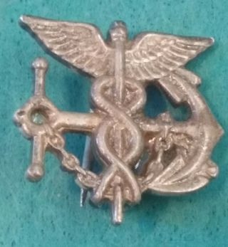 Ww2 Sterling Silver Us Cadet Nurse Collar Insignia Public Health Service Pin