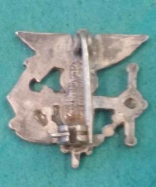 WW2 Sterling Silver US Cadet Nurse Collar Insignia Public Health Service Pin 2