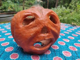 Vintage Papier - Mache Jack - O - Lantern 7 " X 7 "