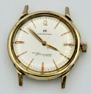Vintage Hamilton Thin - O - Matic Watch Men ' s Automatic 10K R.  G.  P 3