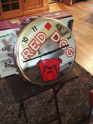 Vintage 1995 Red Dog Beer Advertising Clock