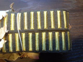 WWII WW2 U.  S.  ARMY OVERSEAS SERVICE BARS GOLD ON OD WOOL 1944 10 bars 3