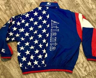 Vtg Starter Windbreaker Jacket 1996 Olympic Games Sz Xl Red White Blue Usa Nwot