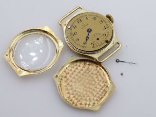 Antique Vintage Ladies Omega Watch 14k Yellow Gold.