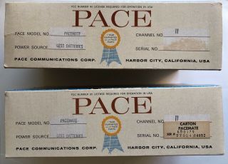 Vintage Pace 2 Way Radio Walkie Talkie Set of 2 Box Instructions USA 4