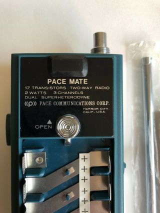 Vintage Pace 2 Way Radio Walkie Talkie Set of 2 Box Instructions USA 8