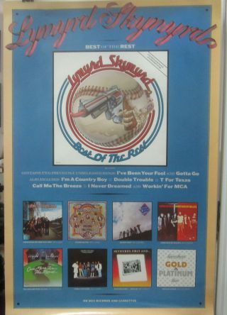 Lynyrd Skynyrd - Best Of The Rest [1982] Vintage Promo Poster - Vg,