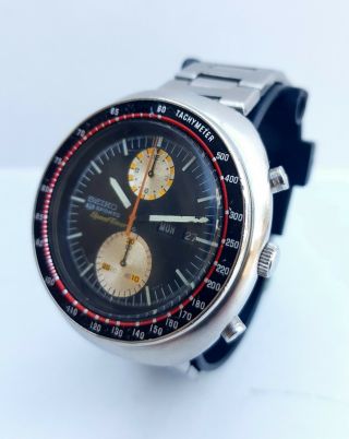 Vintage Seiko 6138 - 0011 5 Sports Speedtimer Calendar Kanji