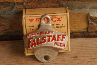 Vintage/Antique FALSTAFF Beer STARR X Wall Mounted Bottle Opener NOS 2