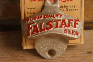 Vintage/Antique FALSTAFF Beer STARR X Wall Mounted Bottle Opener NOS 4