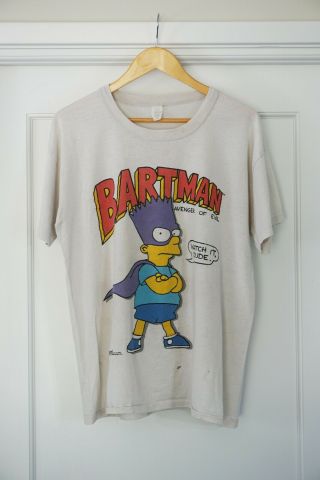 Vintage Bartman T - Shirt,  The Simpsons Bart Simpsons Homer,  Size Xl