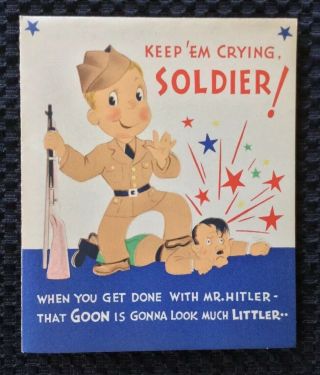 Ww2 Us Military Greeting Card Hitler