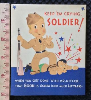 WW2 US Military Greeting Card Hitler 4