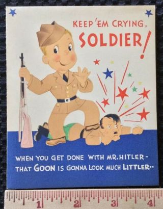 WW2 US Military Greeting Card Hitler 5