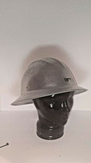 Vintage Aluminum Hard Hat Hard Boiled E.  D.  Bullard Co.  Full Brim