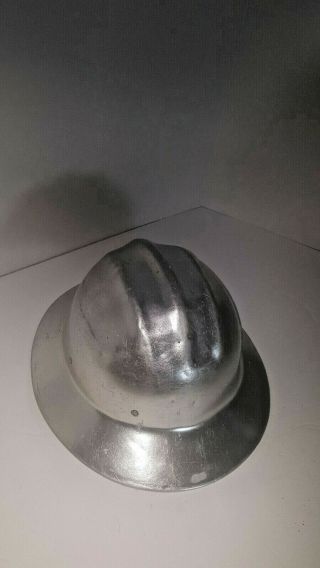 Vintage Aluminum Hard Hat Hard Boiled E.  D.  Bullard Co.  Full Brim 5