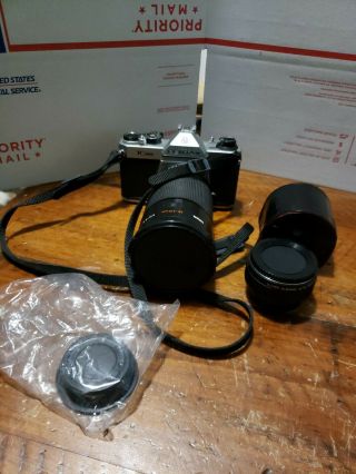 Vintage Pentax K1000 35mm Film Camera With Kiron 28 - 210mm Zoom Lens