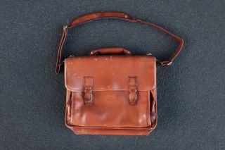 Vintage Chaps Ralph Lauren Leather Briefcase Bag Laptop Shoulder Portfolio Polo