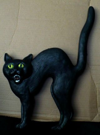 Vintage Don Featherstone 17 3/4 " Black Cat Halloween Blow Mold Perfect