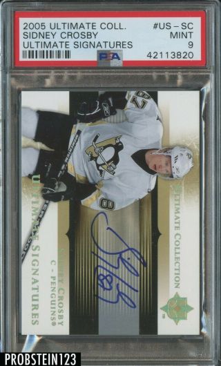 2005 - 06 Ud Ultimate Signatures Sidney Crosby Penguins Rc Auto Psa 9 Rare