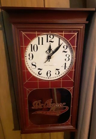 Vintage Wooden Dr Pepper Wall Clock