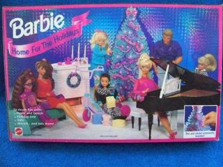 Barbie Home For The Holidays Play Set Vintage 1994 By Mattel -