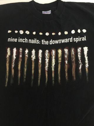 90s Nine Inch Nails T - Shirt Size Xl 1994 The Downward Spiral Nin Shirt Vintage