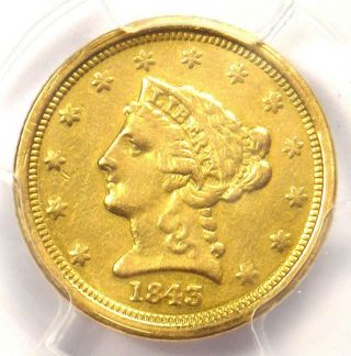 1843 - O Liberty Gold Quarter Eagle $2.  50 - Certified Pcgs Xf Details - Rare Date