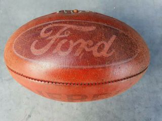 Vintage Sherrin Kangaroo Brand Ford Logo Solid Hide Football GC 2