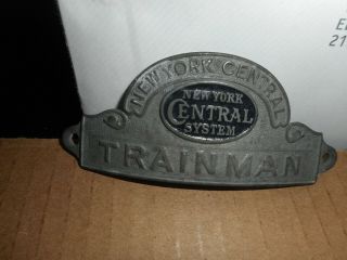 Vintage York Central Railroad System Trainman Hat Badge