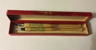 Vintage 1945 Detroit Tigers/ Chicago Cubs World Series Pen And Pencil Set