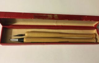 Vintage 1945 Detroit Tigers/ Chicago Cubs World Series Pen And Pencil Set 5