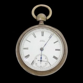 1877 Waltham Model 1857 William Ellery Grade Coin Silver Keywind Watch No Res