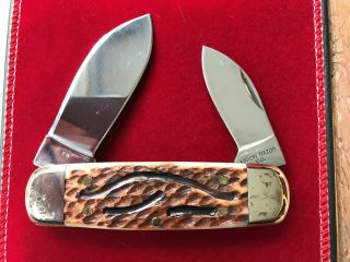 Vintage1986 KABAR Knife Club Sunfish Set of Three 2 bld.  Sunfish knives NOS 8