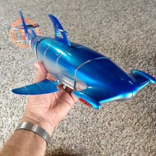 Vintage 22 " Remote Control Swim Ways Hammerhead Shark Gliding Pool Toy - Rare