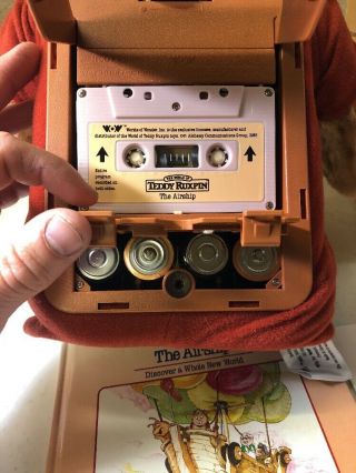 Vintage WOW 1985 TEDDY RUXPIN Box Paperwork Book Cassette Tape 12